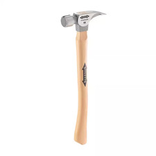 16 oz. Martillo facial fresado de titanio con 18 pulgadas Mango curvo de nogal americano