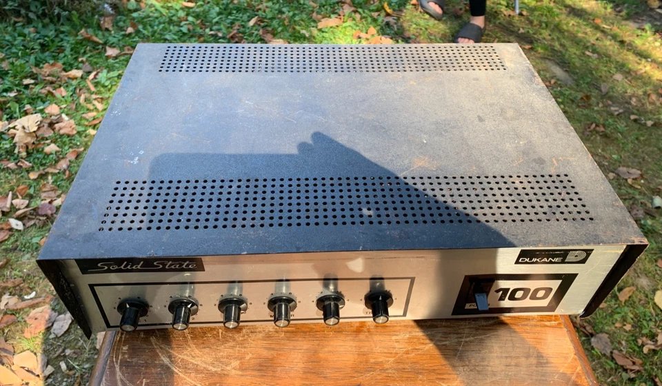 Vintage Dukane Power 100 Solid State Amplifier Model 1A1400 parts/restoration - Image 4 of 4