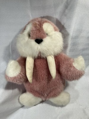 Vintage Gund 1986 Large Pink Walrus Stuffed Animal 
