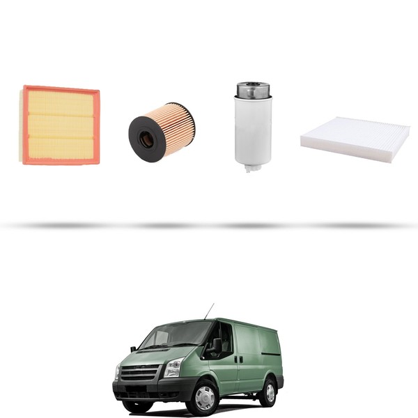 Hoffcar Wartungsset - 4 Filter Kompatibel Mit Ford Transit 2007 2.2 Tdci 81Kw-image