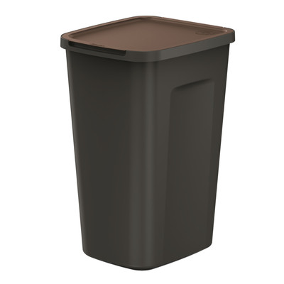 Waste container 50 liter, 39x34x58 cm, for waste separation Brown, with opening lid