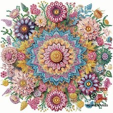 Mandala Flower Diamond Painting Kits for Adults - 5D - Special Shape Art