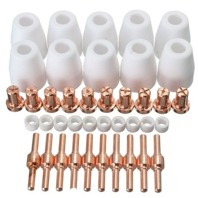 40pcs Consumables For Plasma Cutter 40D CUT40 50D For Electrodes Tips Set