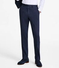 $135 NEW MICHAEL KORS Mens 44x30 Blue Stripe Linen Trousers/Dress Pants/Slacks