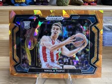 Nikola Topic (RC) Orange Ice Variations 2024-25 Panini Prizm Draft Picks #10