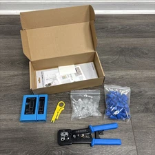 Network Ethernet LAN RJ45 Cat5e Cat6 Cable Tester Crimper Crimping Tools Set Kit