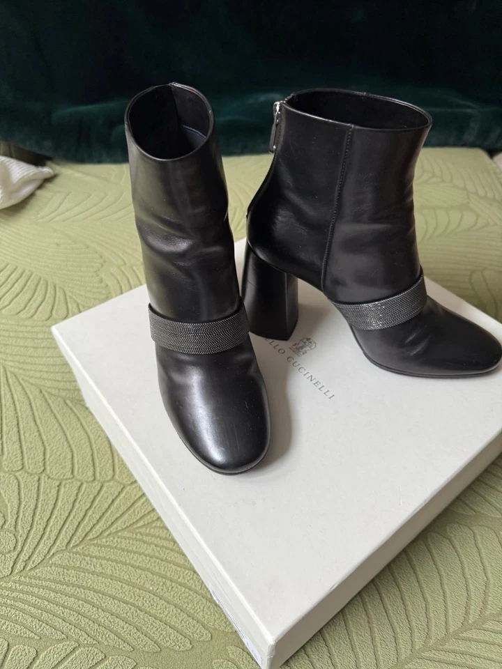 Botines de cuero para mujer Brunello Cucinelli talla 37 Foto 2 de 4