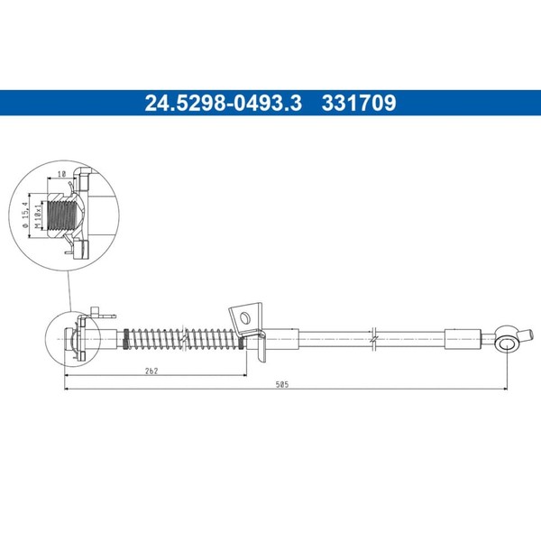 Bremsschlauch ATE 24.5298-0493.3 FüR Hyundai Kia I30 Cee'd Combi Van-image
