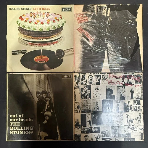 Rolling Stones 6  x Vinyl Record LP Job Lot Let It Bleed Sticky Fingers Exhile