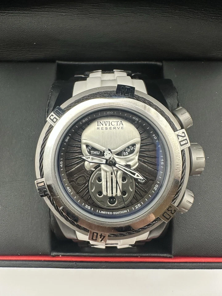 Reloj Invicta Marvel Edición Limitada 27009 Bolt Zeus 53mm Punisher LE #59/3000 Foto 2 de 4