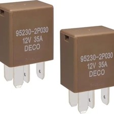 95230-2P030 Set of 2 , 4 Pins Multi-Purpose Power Relay 12V 35A, Compatible Veh