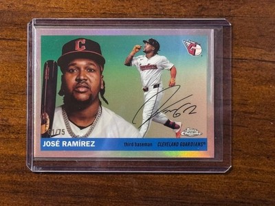 2025 Topps Chrome Platinum Jose Ramirez Rose Gold Refractor /75 Guardians