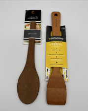 2 - Epicurean Wooden Saute Spatula & Spoon Kitchen Utensils USA Made