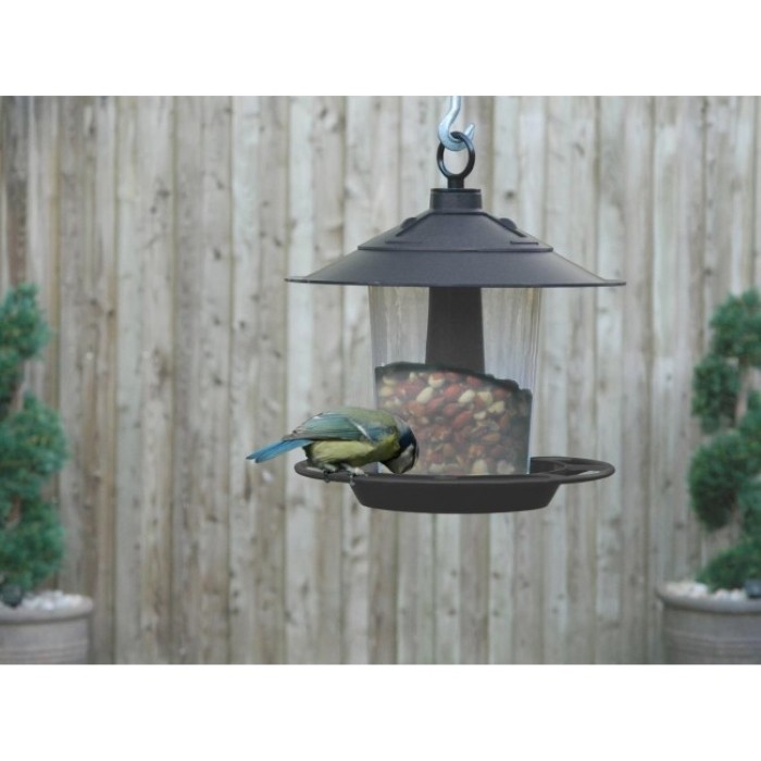 Garland Lantern Bird Seed & Nut Feeder - Anthracite
