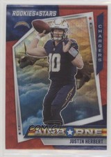 2021 Panini Rookies & Stars Airborne Red Wave Justin Herbert #AB-8 0w1