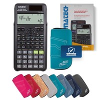 Casio FX-87 De Plus Ii Schulrechner Mit Schutztasche TüRkis Und