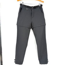 Hiking Convertible Zip Off Pants Mens Gray Belted Gorpcore Camp Outdoor Size S