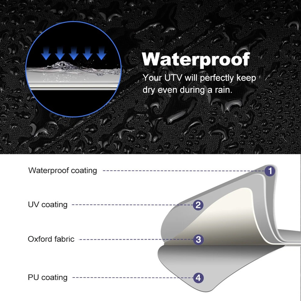 Utility Vehicle Storage Cover Waterproof For Can-Am Maverick 1000R XMR DPS 4x4 Foto 3 de 4