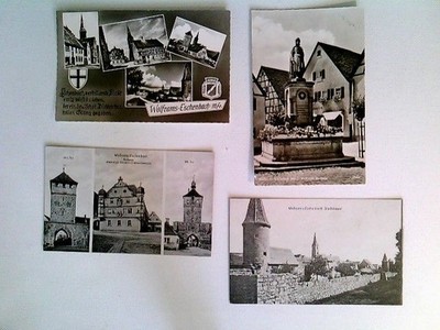 Wolframs-Eschenbach, versch. Ansichten, 4 Ansichtkarten, 1x gelaufen 1963, 3x un