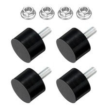4Pcs M4 Rubber Mounts Vibration Isolators with Studs 15 x 10mm with Nuts