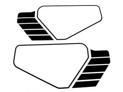 Hercules K 50 Ultra Supra 4 GP Seitendeckel Aufkleber Dekor Schriftzug Satz Germ