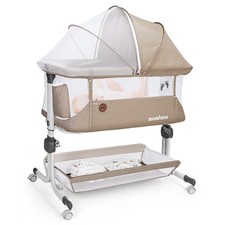 Baby Bassinet Bedside Sleeper, Upgraded Stability Bedside Crib with Full Mesh...