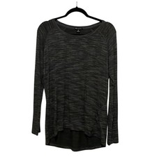 Champion Elite Women's Medium Gray Black Long Sleeve Shirt