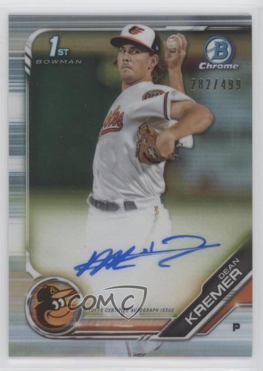 2019 Bowman Chrome Prospect Auto Refractor 282/499 Dean Kremer #CPA-DK Auto vk6