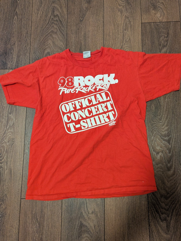 Vintage 98 Rock Pure Rock & Roll Official Concert T-Shirt Red Single Stitch L