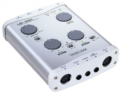 Tascam US-122L USB Audio Midi Interface für Computer Aufnahme + USB Kabel