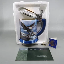 Franklin Mint Guardian of the Arctic Eagle Tankard Stein Ted Blaylock w/ COA Tag