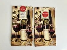 Set of 2 wine theme Towels by Kay Dee Designs