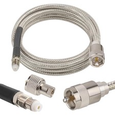 CB Coax Cable 6ft,Low Loss RG8X Stranded Core CB Antenna Cable with PL-259