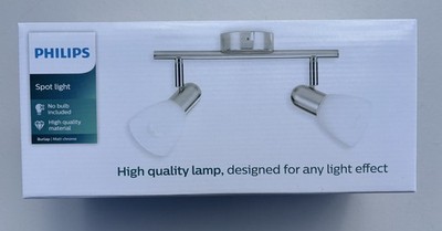 PHILIPS JACKLEINEN MATT CHROM TWIN SPOT (nimmt E14 LED Lampe max 60W nicht inkl.)