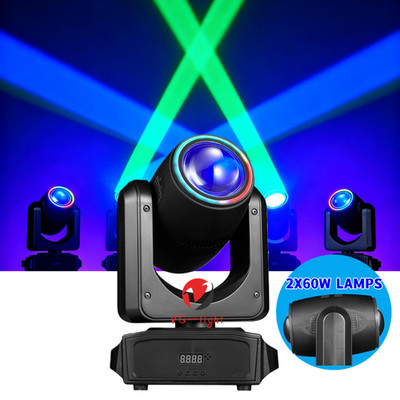 180W 4in1 RGBW Mini Moving Dual Heads Light LED Moving Beam Effect Stage Light