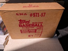 1987 Topps Baseball Factory Sealed Rack Pack Case 6 Box/24 Packs Each 144 Total