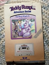 Vintage Teddy Ruxpin Adventure Cassette Tapes  Book Set The Wooly What  s It
