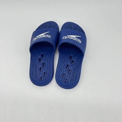 Speedo Slide J Hausschuhe für Unisex-Kinder, Marineblau/Weiß, 33