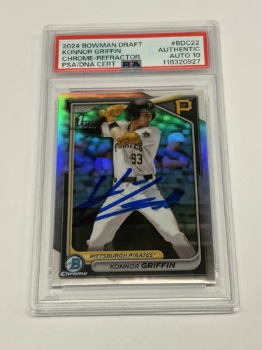 2024 Bowman Draft Chrome Konnor Griffin Refractor Auto 1st #BDC-22 PSA 10 Auto