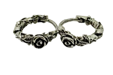 retro earrings Retro Timbo Rose Hoop Earrings – Trendy 925 Sterling Silver