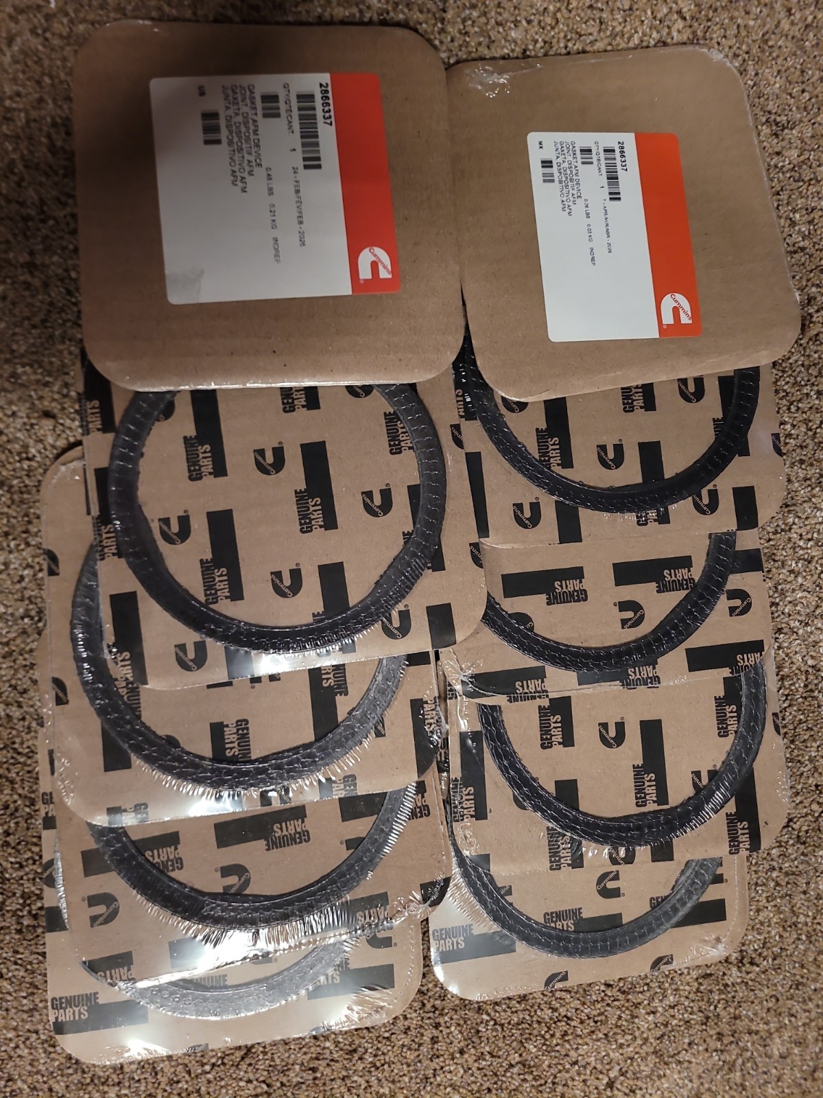 2866337 Genuine OEM Cummins Gasket, Aftertreatment AFM DEVICE - 10 Pack