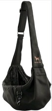 Noah  Paw Dog Sling Carrier for Small Dogs 5-18lb Black Premium Twill