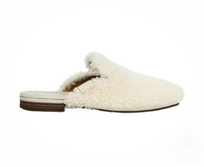 UGG Janaya Cozy Genuine Sheepskin-Topped Mules Womens Sz 10 Slip Ons in White