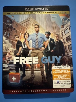 Free Guy (4K Ultra HD, Blu-ray Disc) with Slip Cover Preowned Very Good