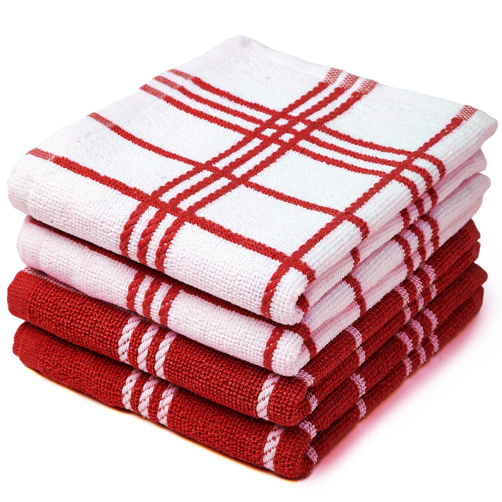 Cotton Kitchen Towel and Dishcloth Set - Multipurpose Absorbent Hand Towels