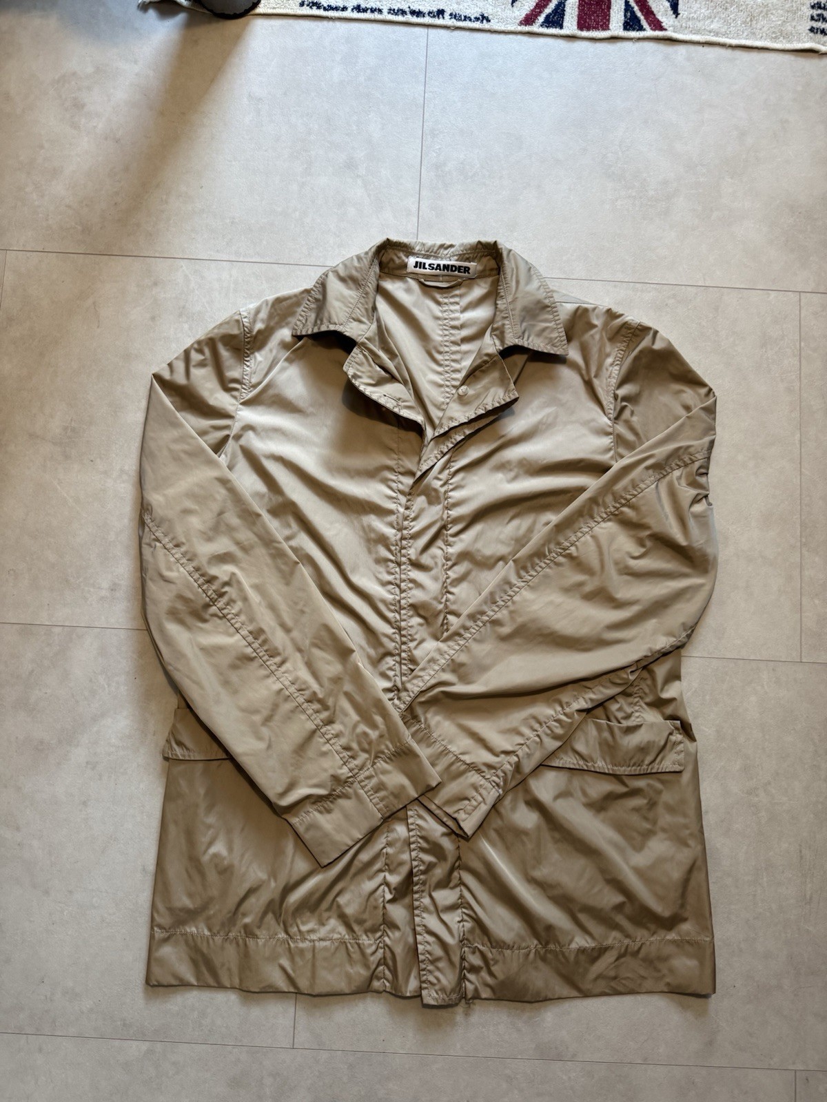 Jil Sander, Jil Sander Nylon Metall Beige Vintage Jacke