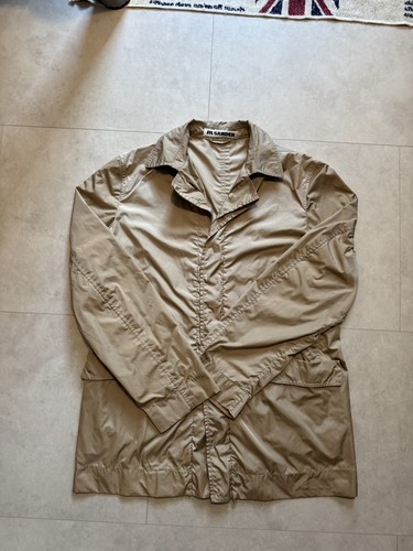 Jil Sander, Jil Sander Nylon Metall Beige Vintage Jacke