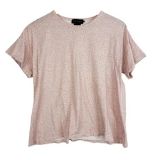 Hatch Leopard Print Tee Shirt Pink - Size 0 XS