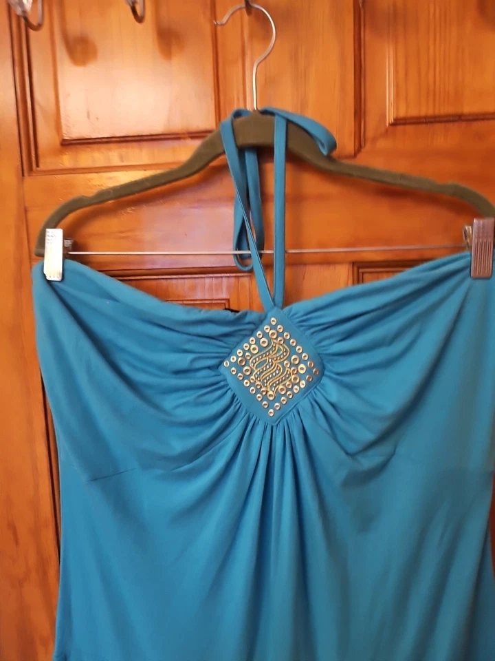 Rocawear Women Summer Pants Casual Lounge Blue Stretch Beach Trousers Size 1X  - Image 3 of 4