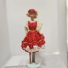 Barbie Midge Doll Titian Red Hair in Red Dress Vintage 1960s Freckles